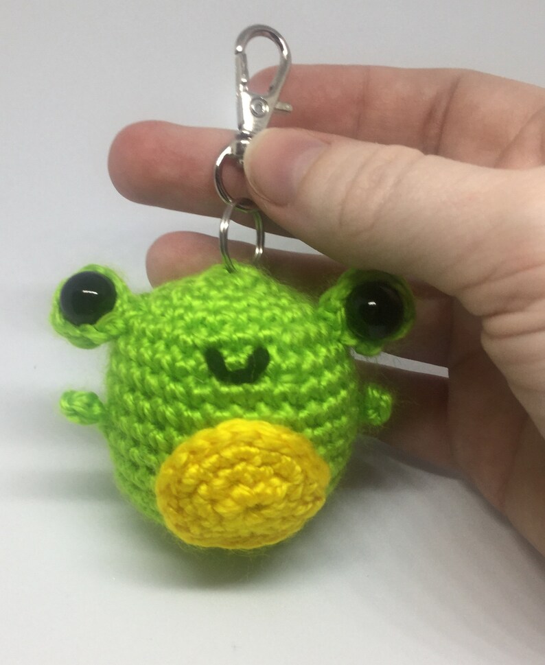 Little Frog Keychain Handmade Crochet Amigurumi Stuffed Toy Etsy