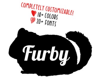 Customizable Name Chinchilla Vinyl Decal (READ DESCRIPTION)