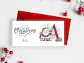 Personalised - Christmas Santa Initial Money/Gift Wallet - Alpha