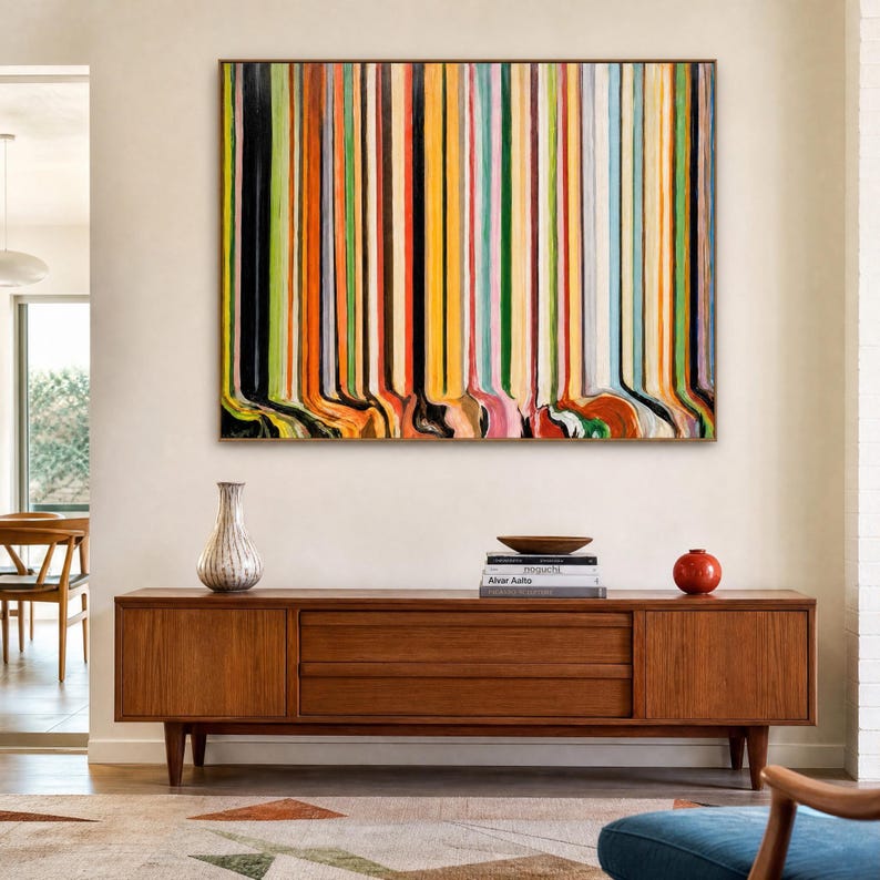 Vintage Cascade | Hand Painted 3D Textured Artworks | Abstract Colorful ...