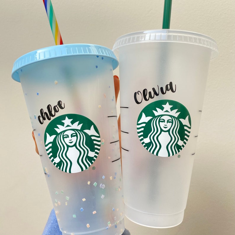 Personalised Cold Cup With Straw and Lid. 24oz Cup Size Etsy UK