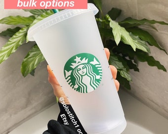 Personalised option U.K. Reusable cold cup with Personalised and bulk option - 24oz.  | Tumbler | Cold cup | with straw and lid.