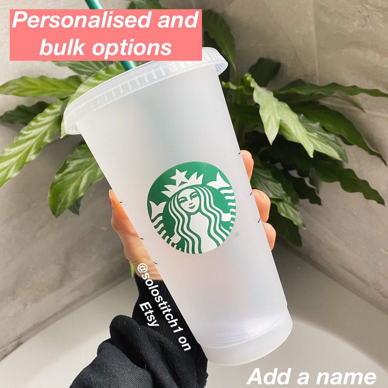 Personalised Cold Cup With Straw, Starbucks Inspired, Pastel Colours, Named  Plastic Tumbler, Cold Cup, 24oz Reusable Cold Cup, Starbucks Cup 