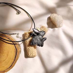 Funny Horned Rabbit Earrings - Jackalope Stainless Steel Earrings, Rabbit Lover Gift - View #8