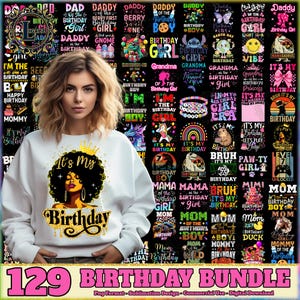 120+ Dateien alles Gute zum Geburtstag Png Bundle, Geburtstagskuchen Png, Kokette Geburtstag Png, Geburtstag Shirt Designs Png, kommerzielle Nutzung, digitaler Download
