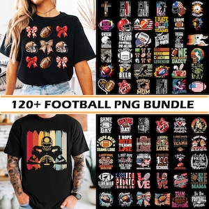 120+ Football Png Bundle, Football T-shirt Designs, Football Png, Football Mama Png, Football Gameday Png, Football Coquette Bow Png