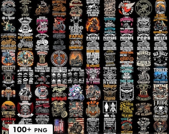 100+ Motorcycle Classic Png Bundle, Biker Shirt Designs, Motorbike Cliparts, Rider Skull, Let's Ride, Motorcycle Sublimation