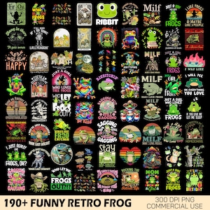 190+ Funny Frog Png Designs Bundle, Frog Lovers Png, Frog Meme Png, Funny Animal Png, Humorous Shirt Designs, Digital Download