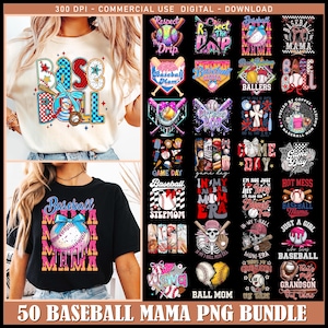 60 Designs Baseball Bundle png, Retro Baseball Png Bundle, Baseball Game Day Png, Baseball Mama shirt,Baseball Drip png,Baseball Sublimation