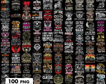 100 Motorcycle Classic Png Bundle, Biker Shirt Designs, Motorbike Cliparts, Rider Skull, Let's Ride, Motorcycle Sublimation
