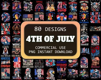 80 Designs 4th of July PNG Bundle, 4th of July Png, Fourth Of July Png, USA Png, America Png, Independence Day, American Flag Png