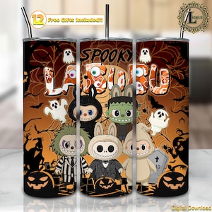 Halloween Spooky PNG, Monster Doll Clipart, Horror Character, 20oz Skinny Tumbler Sublimation Design Png, Cartoon Tumbler Wrap, Digital File