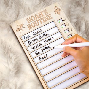 Personalized Daily Routine Chart, Custom To-do List for Kids, Colorful ...