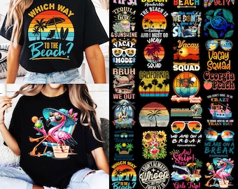 60 Designs Retro Summer png Bundle, Summer Png, Summer vibes Png, Summer Vibes Png, Summer Png, Trendy Summer Shirt png, Beach Png