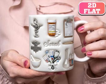 Pharmacist Mug, Personalized Pharmacist Gift, Pharmacy Coffee Mug, Custom Mug, Pharmacy Staff Gift, Pharmacist Graduation Appreciation Gift