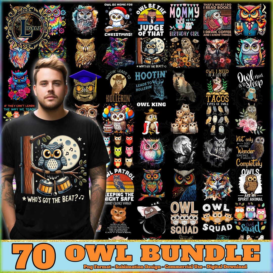 70 Files Owl Png Bundle, Owl Shirt Designs, Funny Owl Quotes, Woodland ...