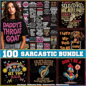 100 Sarcastic Png Bundle, Sarcasm Png, Funny Sarcastic Png, Funny Png Designs, Sarcastic Quotes Png, Adult Png, Commercial Use, Digital File