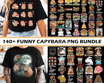 140+ Capybara Png Bundle, Funny Capybara Png Clipart, Capyboba Png, Capybara Silhouette, Cat Design Png, Commercial Use, Digital File