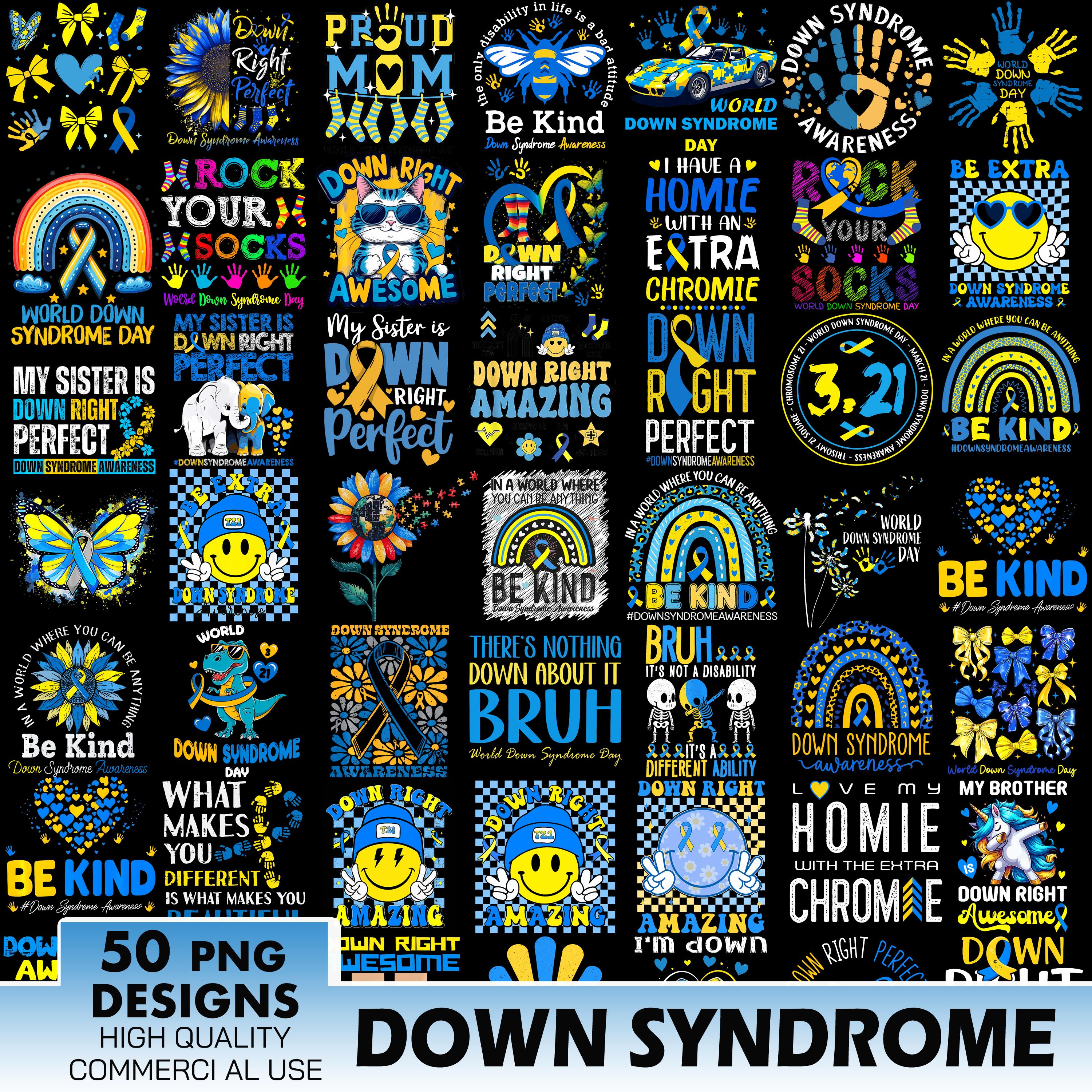50 Designs Down Syndrome Png Bundle, Down Syndrome Awareness Day Png ...
