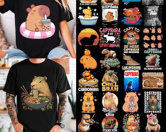70 Capybara Png Bundle, Funny Capybara Png Clipart, Capyboba Png, Capybara Silhouette, Cat Design Png, Commercial Use, Digital File