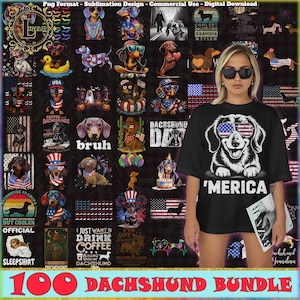 100 Files Dachshund Dog Png Bundle, Funny Dachshund Png, Cute Dog Shirt Designs, Gift For Pet Lover, Dachshund Quotes Png, Digital Download