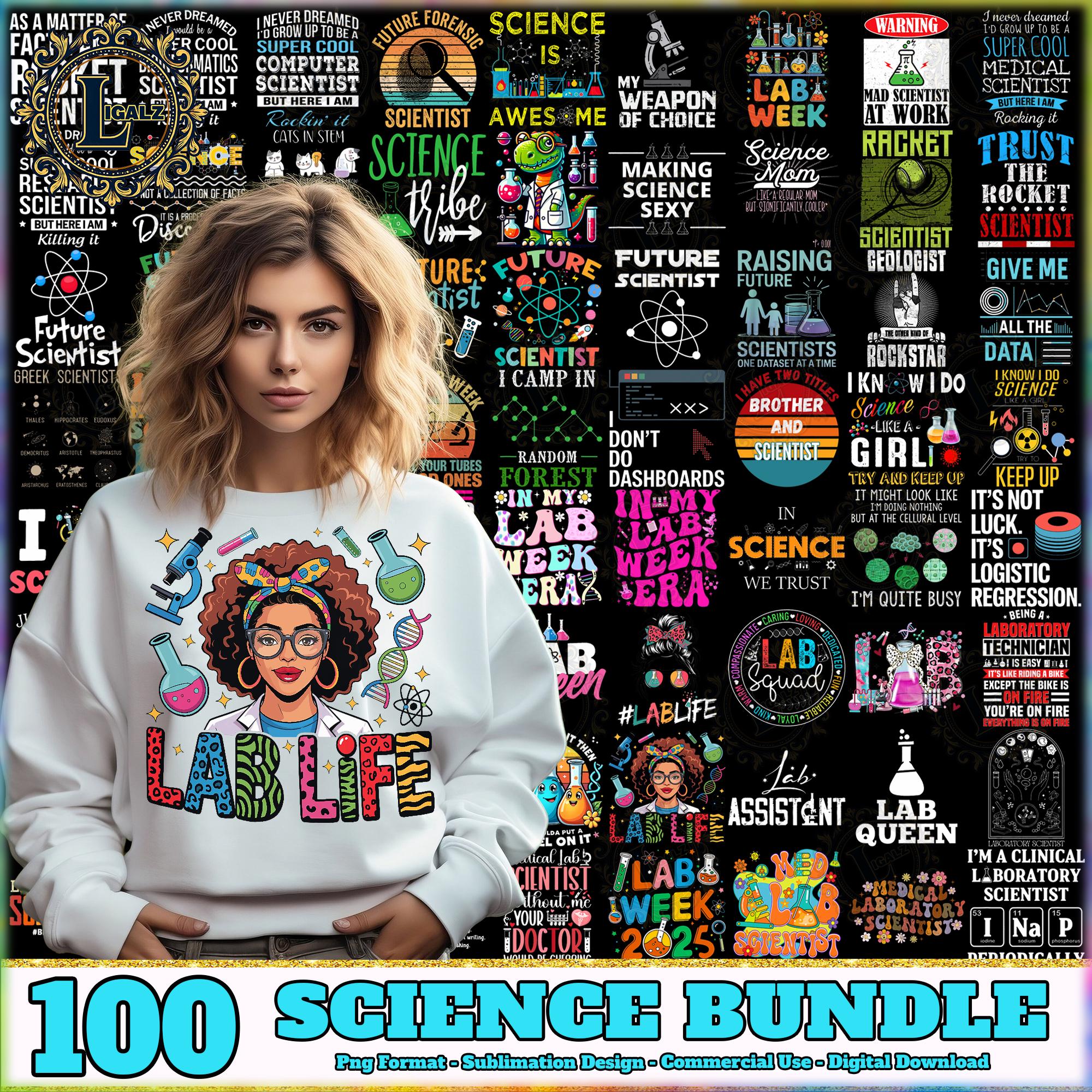 100 Files Science Png Bundle, Chemistry Biology Physics Shirt Designs, Teachers & Students Png, Funny STEM Png, Commercial use, Digital File