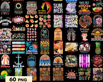 60 Designs Sommer Urlaub PNG Bundle, Sommer Png, Sommer Vibes Png, Sommer Vibes Png, Sommer Png, Trendy Sommer Shirt Png, Strand Png
