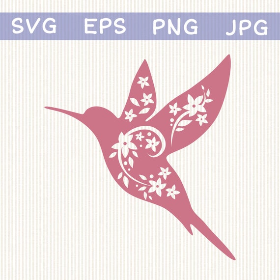 Download Floral Hummingbird Svg Cut File For Cricut And Silhouette Etsy
