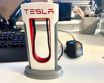 Desktop Supercharger Replica - 3D printed | Fits Micro USB USB-C Lightning Cables for Android and iPhone