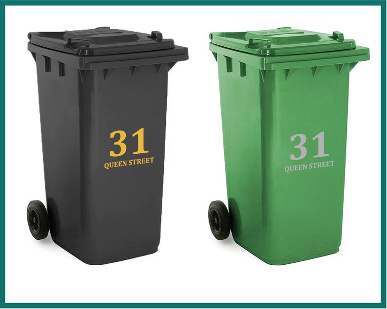 Vinyl Bin Labels FONT 3 Custom Bin Address Stickers Etsy Australia