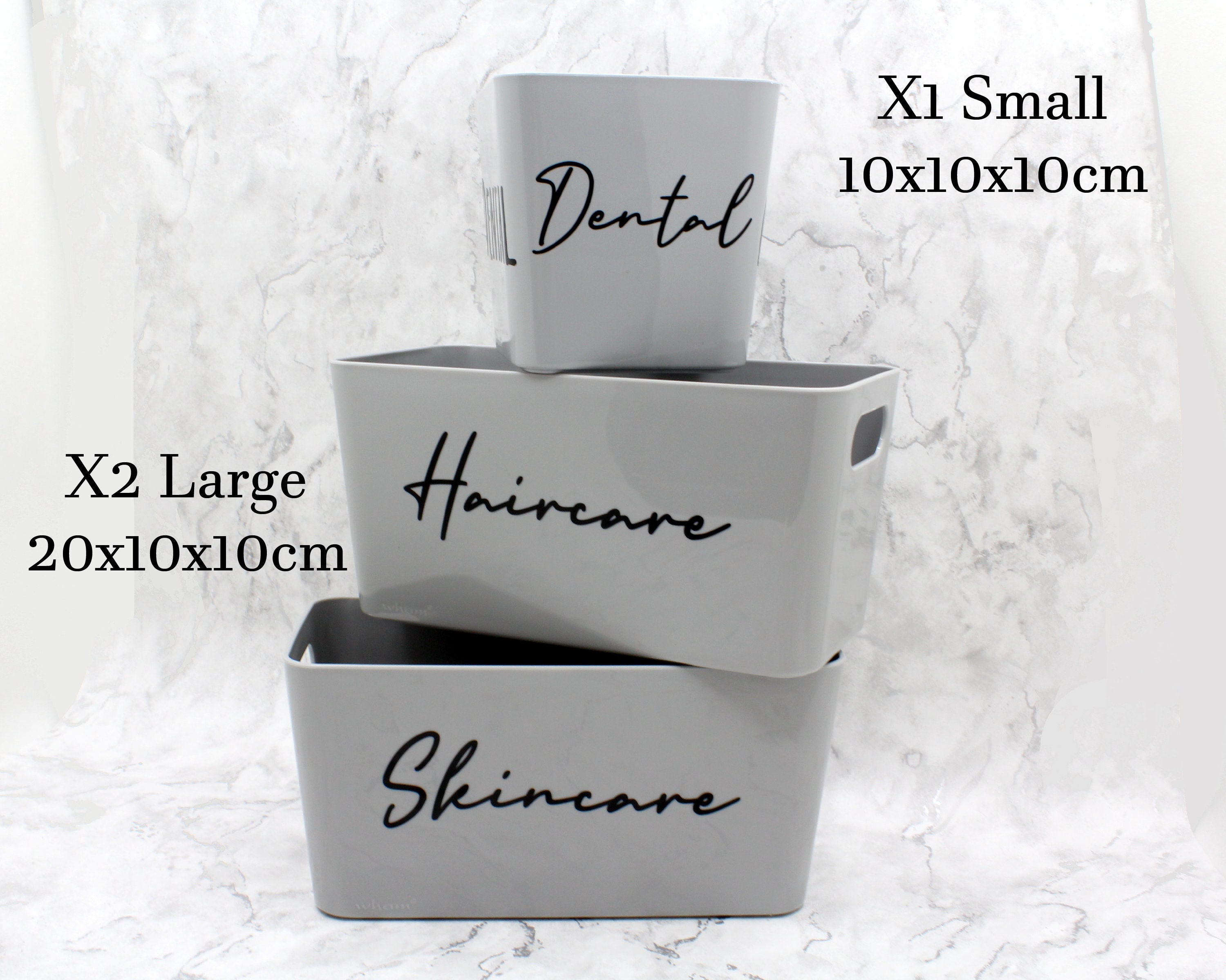 Personalised Bathroom Storage Box Font F Vinyl Mrs Hinch Inspired