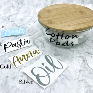 Custom Vinyl Storage Labels Font A Mrs Hinch Style Personalized Decal Stickers for Container in Kitchen & Home Organisation image 8