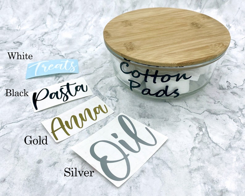 Custom Vinyl Storage Labels Font A Mrs Hinch Style Personalized Decal Stickers for Container in Kitchen & Home Organisation image 8