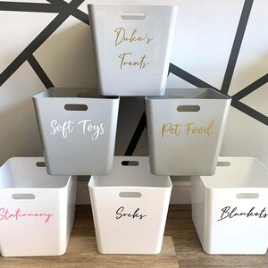 IKEA Kallax Personalised Storage Boxes With Vinyl Mrs Hinch Inspired Custom Stationary with Personalized Decal for Home Office Organiser image 7