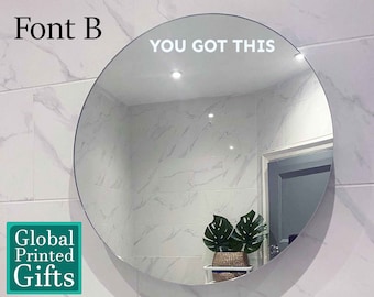 You Got This - Mirror Vinyl Decal Quotes | Positive Affirmations Self Care Decal Stickers for Mirrors