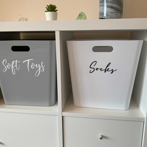 IKEA Kallax Personalised Storage Boxes With Vinyl Mrs Hinch Inspired Custom Stationary with Personalized Decal for Home Office Organiser image 6