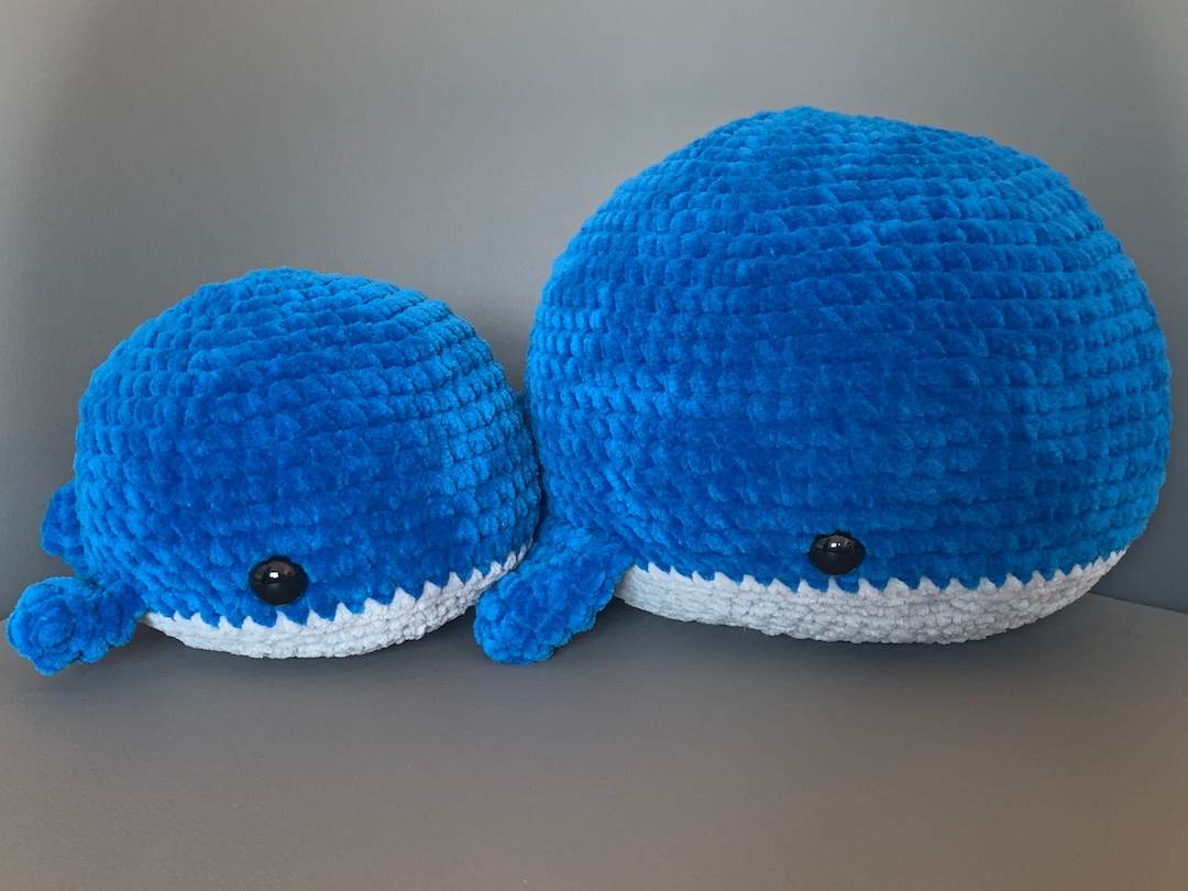 Large Small Cute Plush Fluffy Crochet Whale Handmade Amigurumi Luxury Premium Yarn Wool Super Soft Velvet Adorable Gift Home Decoration Etsy UK