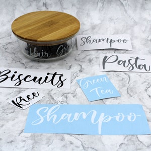 Custom Vinyl Storage Labels Font A Mrs Hinch Style Personalized Decal Stickers for Container in Kitchen & Home Organisation image 5