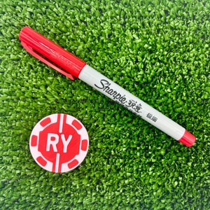 Personalised 3D Golf Ball Stencil Alignment Tool Marker Keyring Custom Initials Sports Accessory Essential Sharpie Universal Multipurpose image 8
