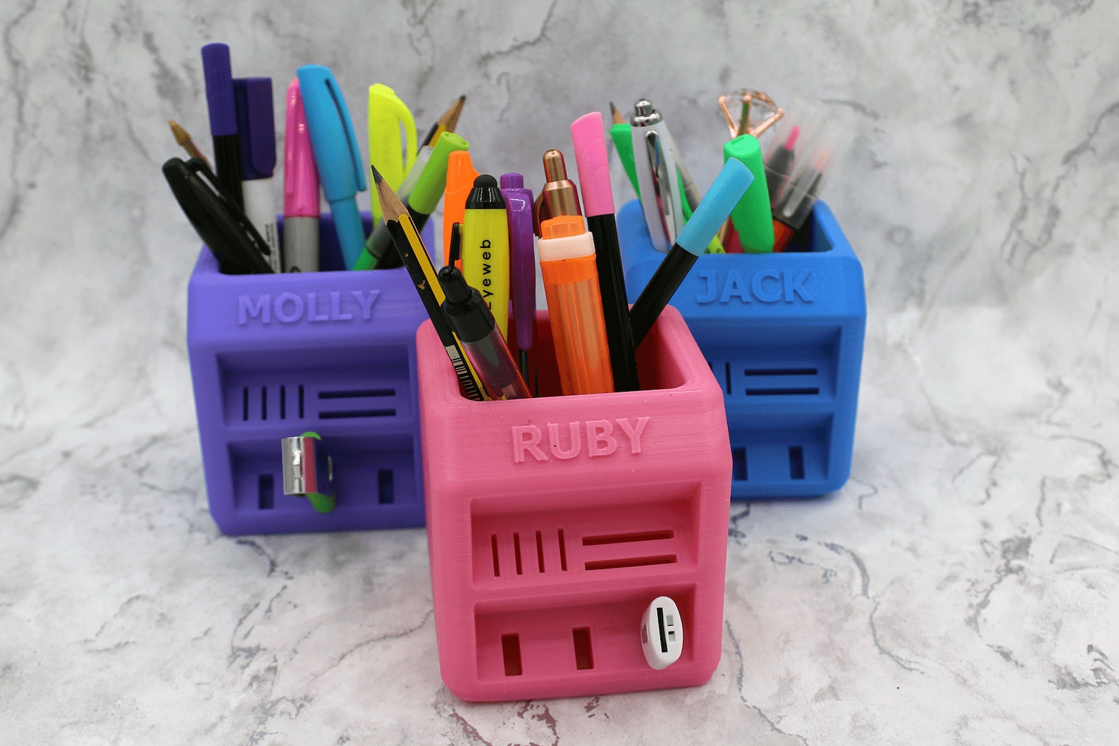 Personalised USB Desk Tidy 3D Printed Custom Name Home Etsy New Zealand