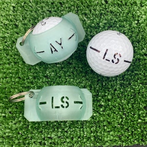 Personalised 3D Golf Ball Stencil Alignment Tool Marker Keyring Custom Initials Sports Accessory Essential Sharpie Universal Multipurpose image 4