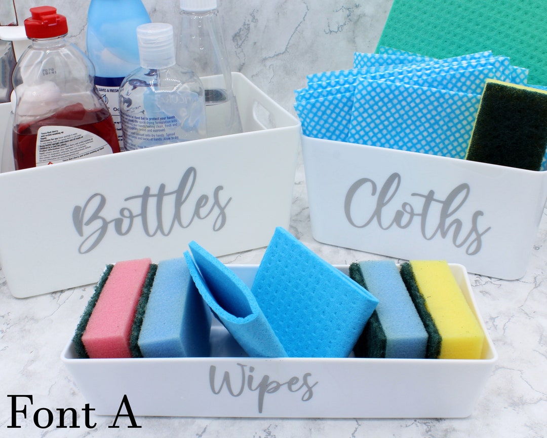 Personalised Cleaning Storage Box Font A Vinyl Mrs Hinch Etsy