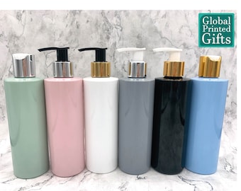 Multi Coloured Pump And Squeeze Bottles | Mrs Hinch Inspired Custom Bath Shower Kitchen Home Storage Organiser, Reusable Lid Dispenser Soap
