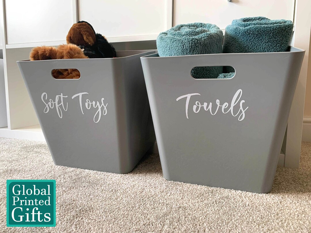 IKEA Kallax Personalised Storage Boxes With Vinyl Mrs Hinch Etsy UK