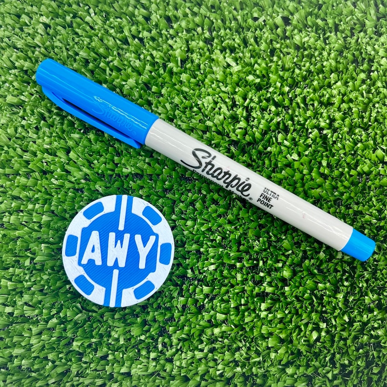 Personalised 3D Golf Ball Stencil Alignment Tool Marker Keyring Custom Initials Sports Accessory Essential Sharpie Universal Multipurpose image 10
