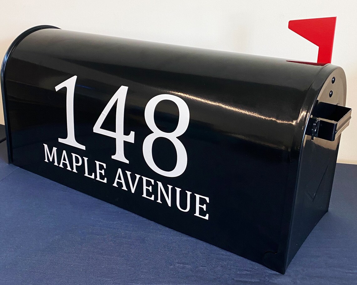 Custom Vinyl Mailbox Labels FONT 5 Custom Mailbox Address Etsy