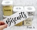 Custom Vinyl Storage Labels Font A | Mrs Hinch Style Personalized Decal Stickers for Container in Kitchen & Home Organisation