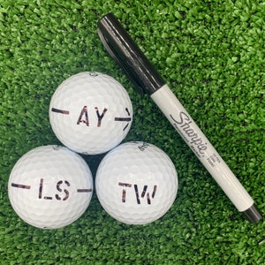 Personalised 3D Golf Ball Stencil Alignment Tool Marker Keyring Custom Initials Sports Accessory Essential Sharpie Universal Multipurpose image 5