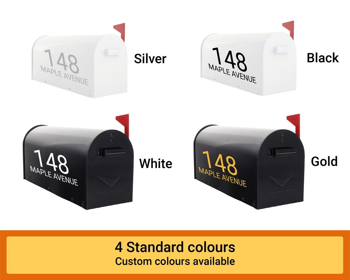 Custom Vinyl Mailbox Labels FONT 5 Custom Mailbox Address Etsy