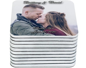 Thick photo magnets, Thank you magnets, Personalized wedding favors